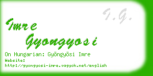 imre gyongyosi business card